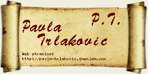 Pavla Trlaković vizit kartica